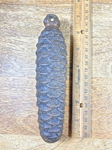 Cuckoo Clock Cast Iron Pine Cone Weight 1064g, 6.5 Inches Long (WT20)