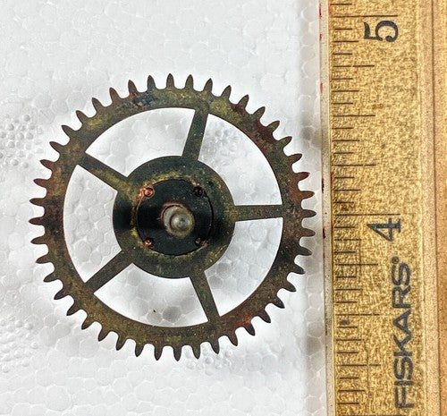 Sessions Clock Movement Time Side 4th Wheel (See Pics To ID Movement)    (KD436)