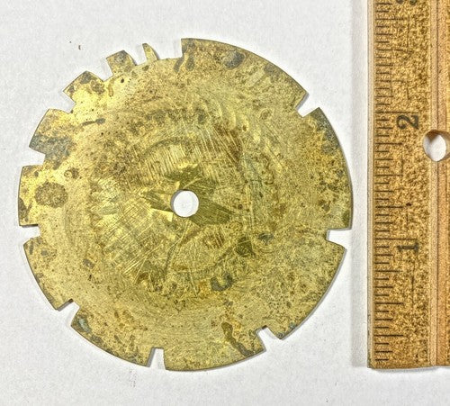 Antique Clock Movement Count Wheel  (67.95mm Dia, 5.77mm Inner Dia) (KD251)