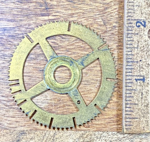 Antique Clock Movement Count Wheel  (50.67mm Dia, 8.45mm Inner Dia) (KD281)