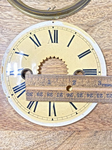 Antique Clock Dial 4 7/8 Inch Dia W/ Trim Ring (KD1721)