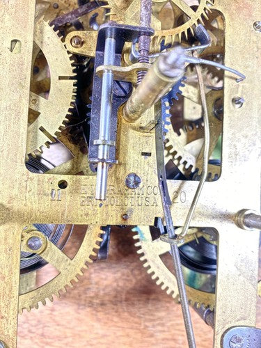 Ingraham (Stamped 11 20) Clock Movement Pendulum Rod And Spring See Pics (K9910)