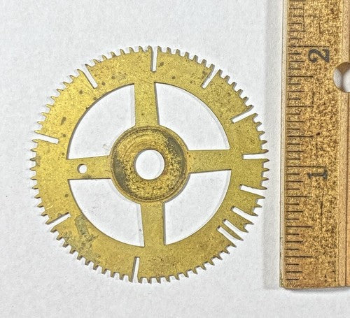 Antique Clock Movement Count Wheel  (51.00mm Dia, 6.65mm Inner Dia) (KD260)