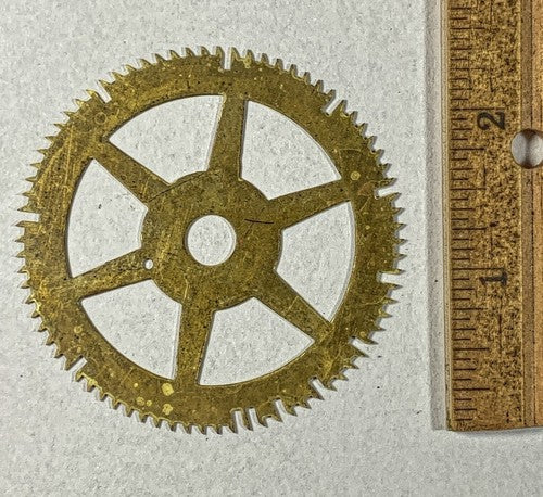 Antique Clock Movement Count Wheel  (62.54mm Dia, 8.29mm Inner Dia) (KD197)