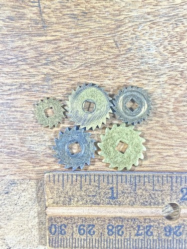 Assorted Lot Of Old Clock Movement Click Wheels (Lot Of 5) (KD2011)
