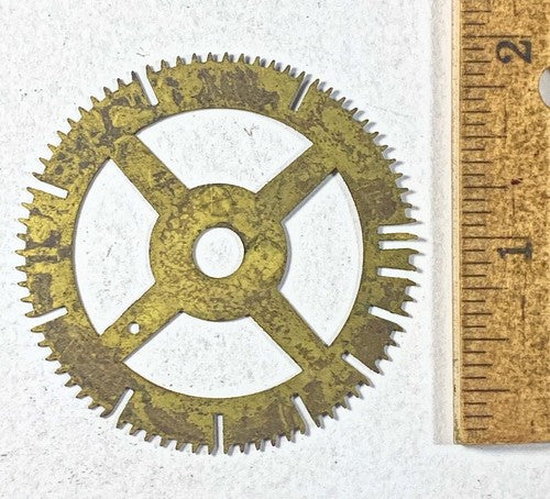 Antique Clock Movement Count Wheel  (51.04mm Dia, 6.47mm Inner Dia) (KD227)