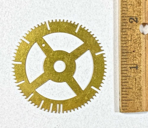 Antique Clock Movement Count Wheel  (51.05mm Dia, 6.49mm Inner Dia) (KD238)