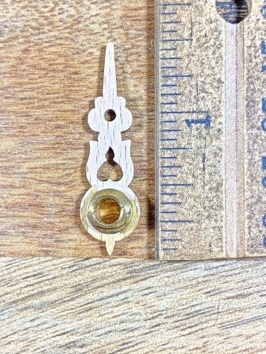 Old Cuckoo Clock Hour Hand 1 1/2 Inches Long Arbor Opening Is 4.48mm    (KD150)
