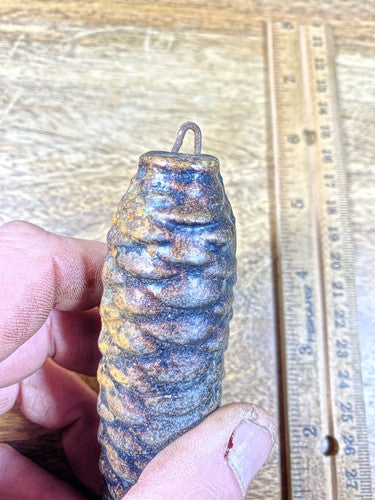 Cuckoo Clock Cast Iron Pine Cone Weight 412g 4 5/8 Inches Long (K9866)