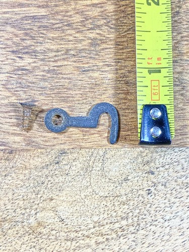 Old Black Mantle Clock Door Latch   (KD1204)