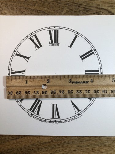 4 1/2" Sessions Clock Paper Dial, Roman Numeral             (Lot 185)