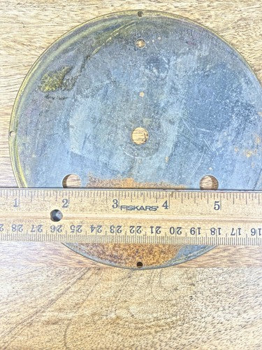 Old Waterbury 8 Day Clock Movement Dial Pan (5.48 Inches Diameter)      (K9977)