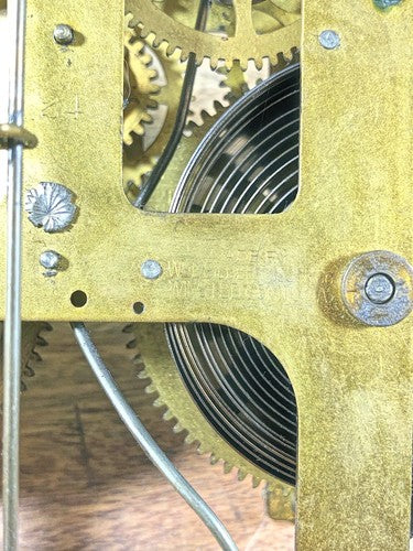 Gilbert Clock Movement (Stamped 24) Escape Wheel (See Pics To ID Mvmt) (K9597)