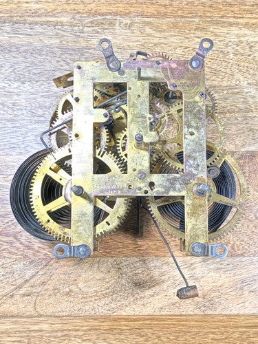 EN Welch Clock Movement Pendulum Rod And Spring (See Pics To ID Mvmt) (K9277)
