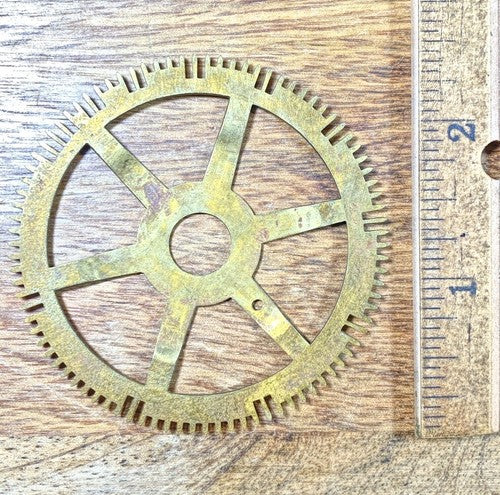 Antique Clock Movement Count Wheel  (61.65mm Dia, 10.20mm Inner Dia) (KD285)