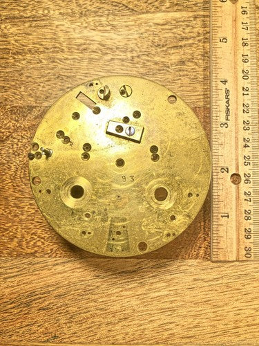 L.E.P. Japy & Cie Clock Movement Front Plate (Pivots Look Good)    (K8180)