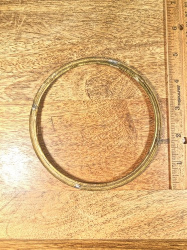 Vintage Metal Clock Dial Pan Trim Ring (4.93 Inch Dia, 3.39 Inner Dia)  (K9645)