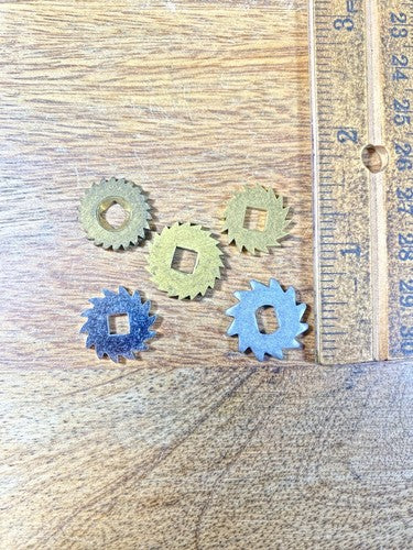 Assorted Lot Of Old Clock Movement Click Wheels (Lot Of 5) (KD1989)