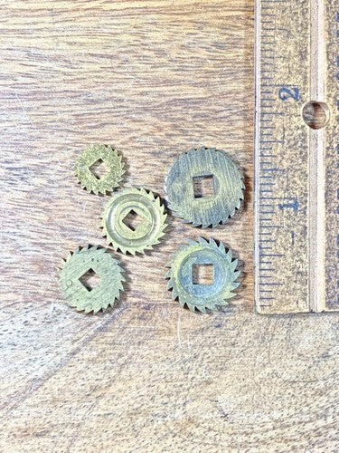 Assorted Lot Of Old Clock Movement Click Wheels (Lot Of 5) (KD2003)