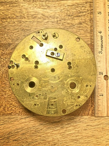 L.E.P. Japy & Cie Clock Movement Front Plate (Pivots Look Good)    (K8180)