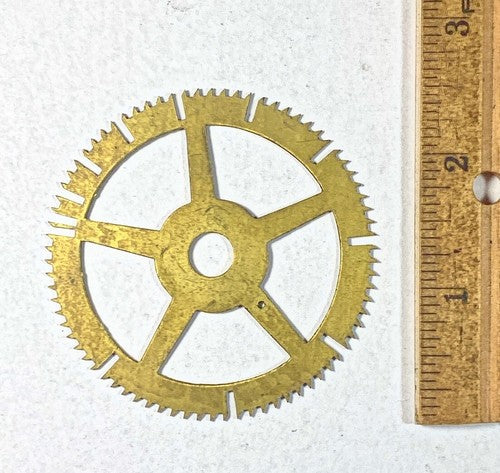 Antique Clock Movement Count Wheel  (63.92mm Dia, 8.62mm Inner Dia)   (KD219)