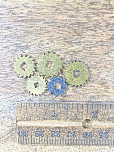 Assorted Lot Of Old Clock Movement Click Wheels (Lot Of 5) (KD2013)