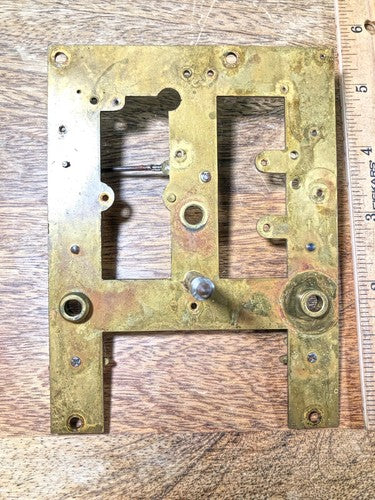 Old Baden Clock Movement Front Plate (Pivots Look Good)   (K8829)