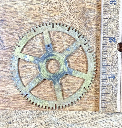Antique Clock Movement Count Wheel  (60.23mm Dia, 10.20mm Inner Dia) (KD688)