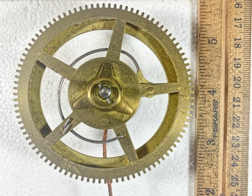 Unbranded 30 Hour Clock Movement Strike Side Main Wheel (See Pics To ID) (KD509)