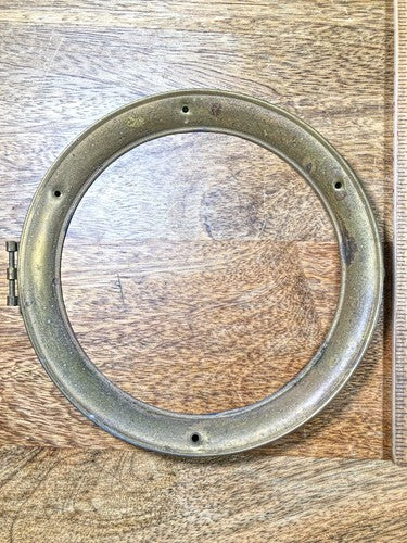 Old Brass Clock Dial Trim Ring 5.65 Inch Outer Diameter 4.48 Inner Dia. (K9023)