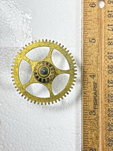 Gilbert Clock Movement (Stamped 25) Strike Side 2nd Wheel (See Pics)    (KD1350)