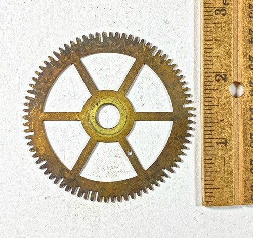 Antique Clock Movement Count Wheel  (66.81mm Dia, 9.35mm Inner Dia) (KD235)