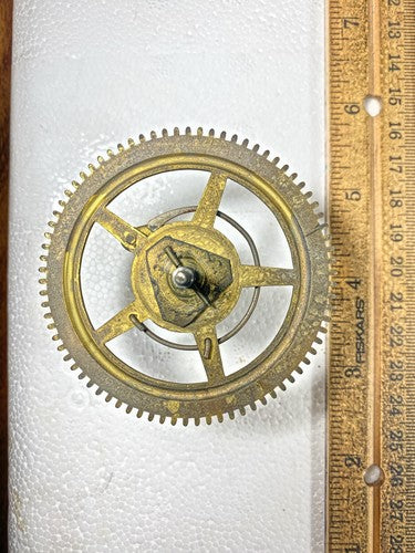 Birge & Fuller Clock Movement Time Side Main Wheel (See Pics To ID)(KD1563