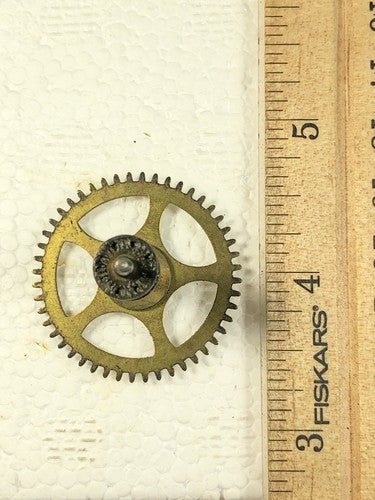 Gilbert Clock Movement (Stamped 1913) Time Side 3rd Wheel (See Pics To ID) K7825