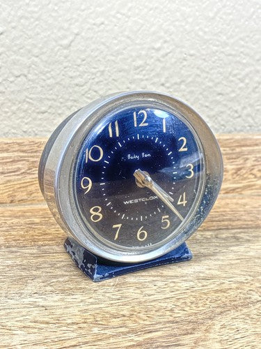 Westclox Style 8 Baby Ben Black and Nickel Case Alarm Clock 1964-1981 (K9945)