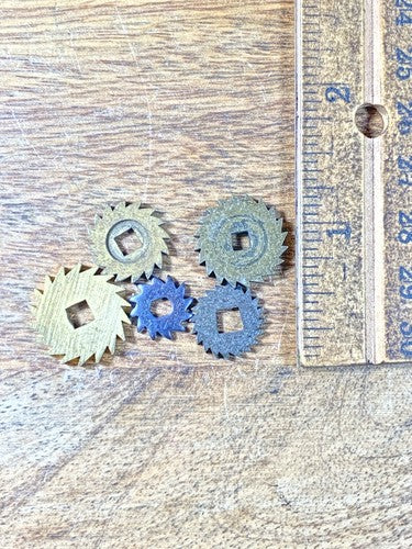 Assorted Lot Of Old Clock Movement Click Wheels (Lot Of 5) (KD2030)