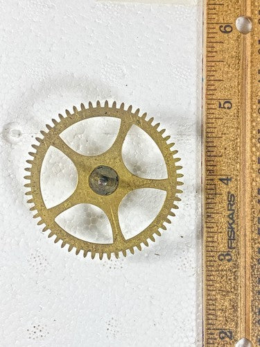 Old Sessions Clock Movement Time Side 2nd Wheel (See Pics To ID Mvmt)   (KD1640)