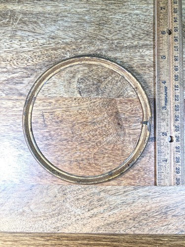 Vintage Metal Clock Dial Pan Trim Ring (4.93 Inch Dia, 3.39 Inner Dia)  (K9645)