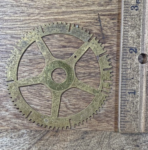 Antique American Clock Movement Count Wheel  (65.45mm Dia, 9.25mm Inner (KD191)