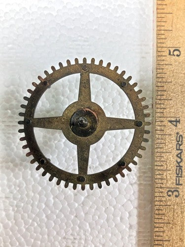 Ingraham 30 Hour Clock Movement Strike Side 2nd Wheel (See Pics To ID)  (KD1279)