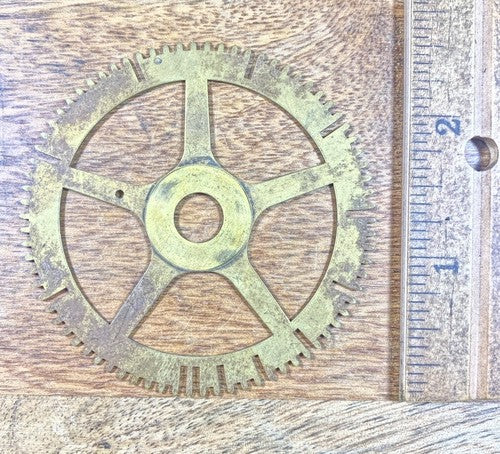 Antique Clock Movement Count Wheel  (65.56mm Dia, 9.25mm Inner Dia) (KD271)