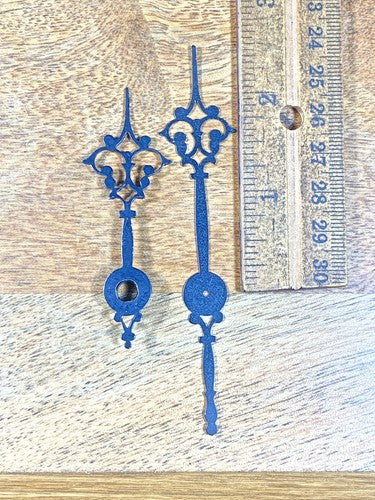 Vintage Clock Hands, 2 1/2 Inch Minute Hand (See Desc for Arbor Size)  (KD920)