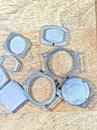 Assorted Lot Of Old Watch Case Parts (Lot Of 10) (KD1967)