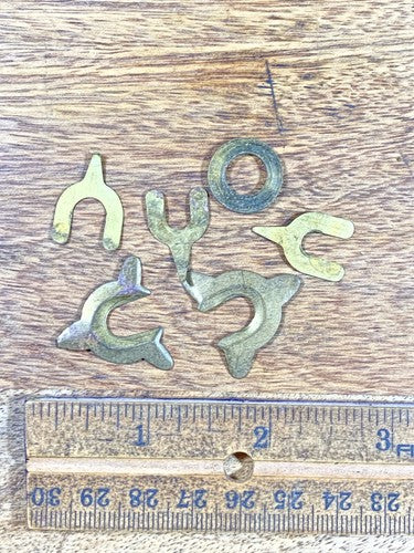 Assorted Lot Of Antique Clock Movement Count Wheel Retainers (KD964)