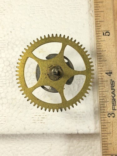 Gilbert Clock Movement (Stamped 1913) Strike Side 3rd Wheel (See Pics)  (K7828)