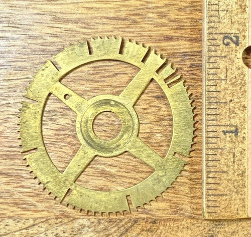 Antique Clock Movement Count Wheel  (50.73mm Dia, 8.34mm Inner Dia) (KD289)