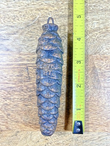 Cuckoo Clock Cast Iron Pine Cone Weight 271g, 4.6 Inches Long   (KD1238)