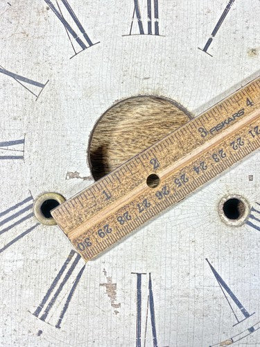 Old Wood Clock Dial Pan 9 Inches Wide X 9 Inches Tall    (LL5243)