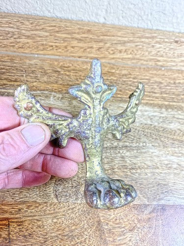 Large Old Unique Clock Claw Foot   (KD897)