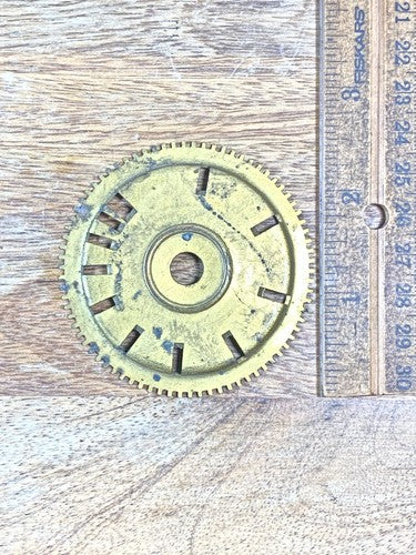 Antique Clock Movement Count Wheel  (69.64mm Dia, 8.11mm Inner Dia) (KD2178)